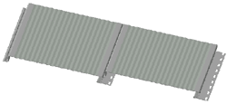 Общий вид состыкованных облицовочных профилей Сайдинг-2 с мелколинованной поверхностью.